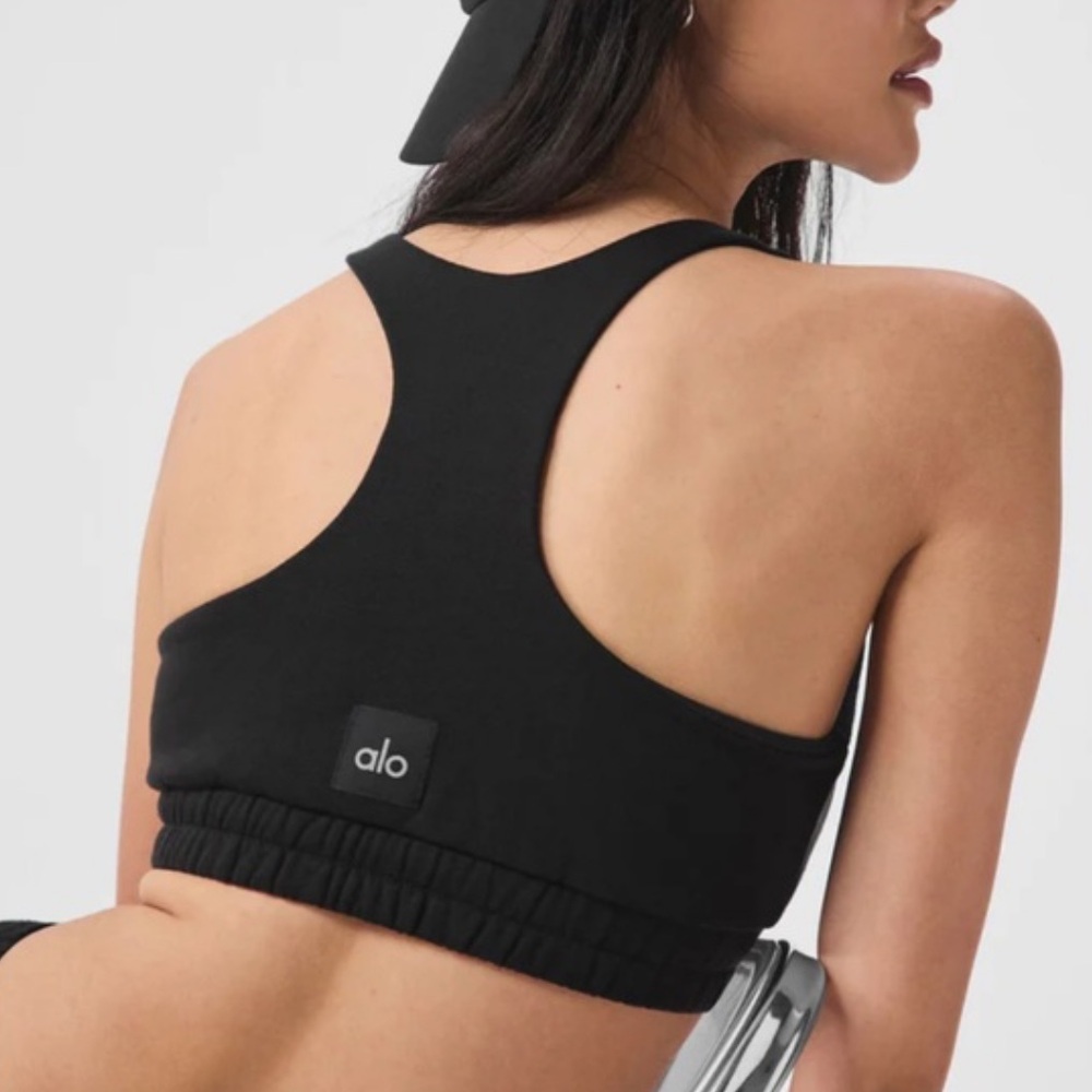 Alo Yoga Accolade Scoop Neck Sweatshirt Bra - Picture 2 of 5